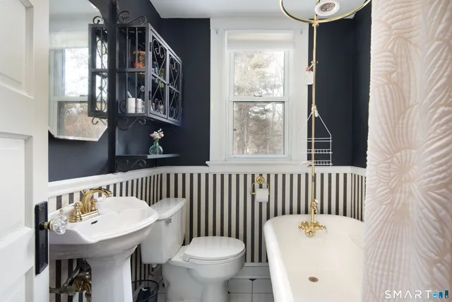 a bathroom with a sink and a toilet