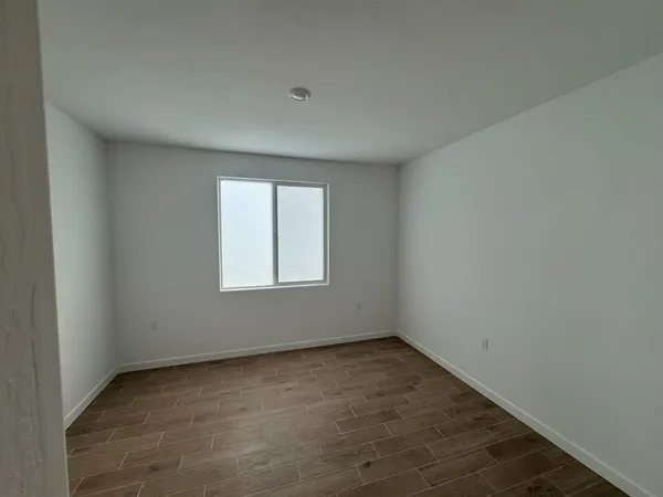 an empty room with a window