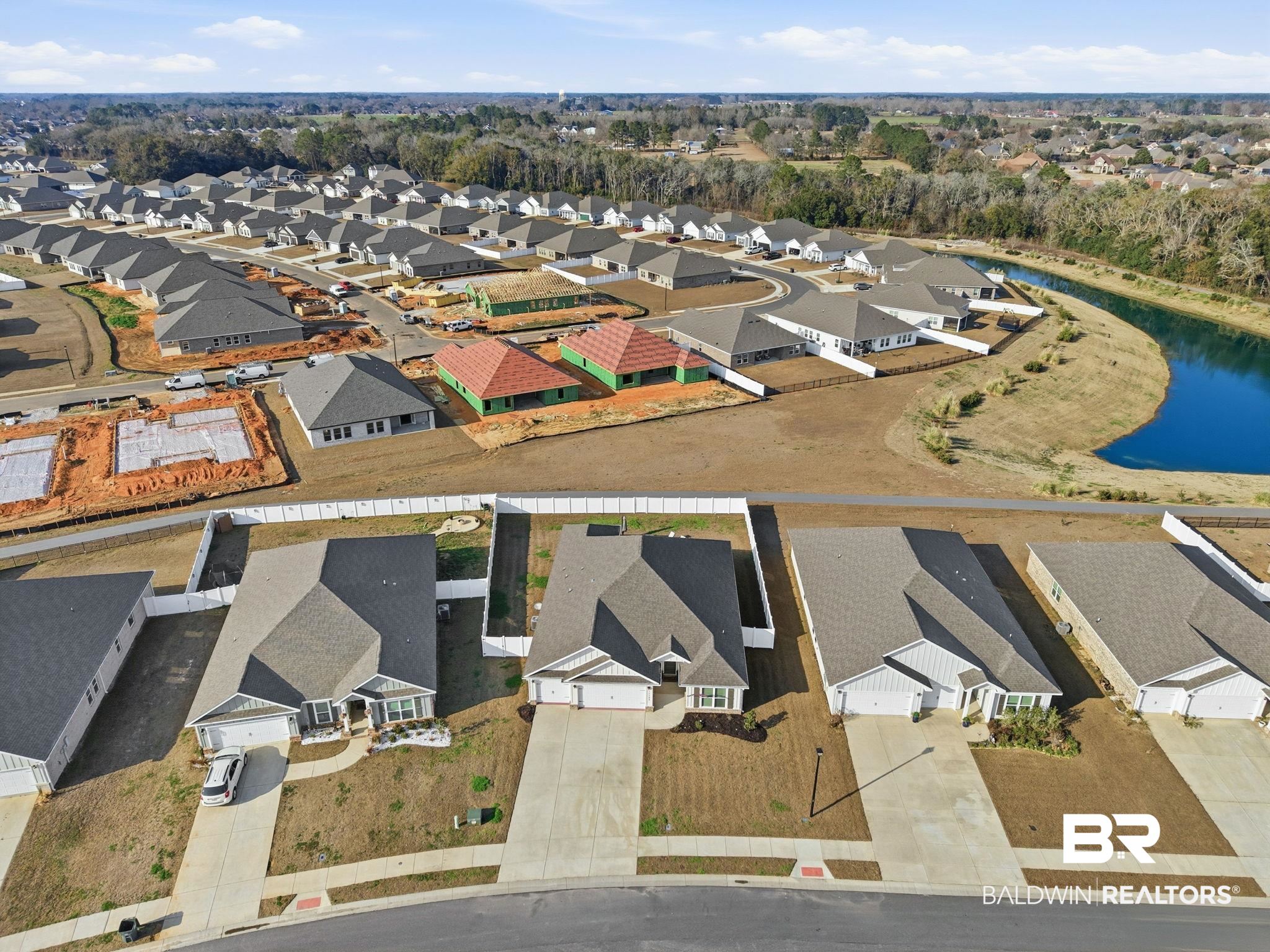 11123 Genuine Risk Circle Daphne, AL 36526 - Photo 58 of 67 Aerial perspective of suburban area with a large body of water