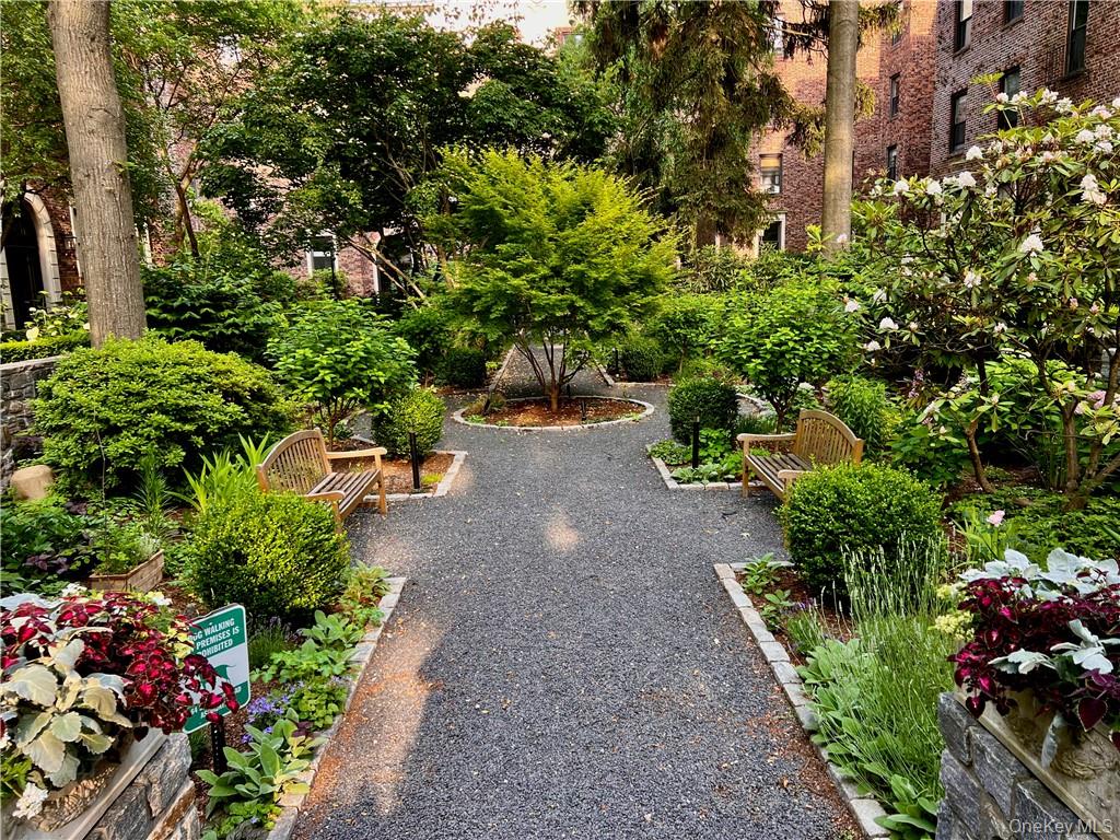 64 Sagamore Road, Unit H6 Bronxville, NY 10708 - Photo 2 of 13 Beautifully maintained courtyard with various mature plantings and perennials
