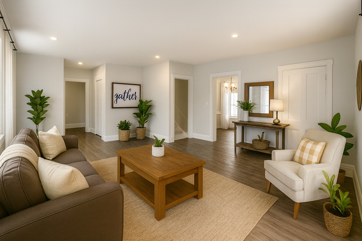 406 West Balsam Street Forreston, IL 61030 - Photo 13 of 36 a living room with furniture and wooden floor