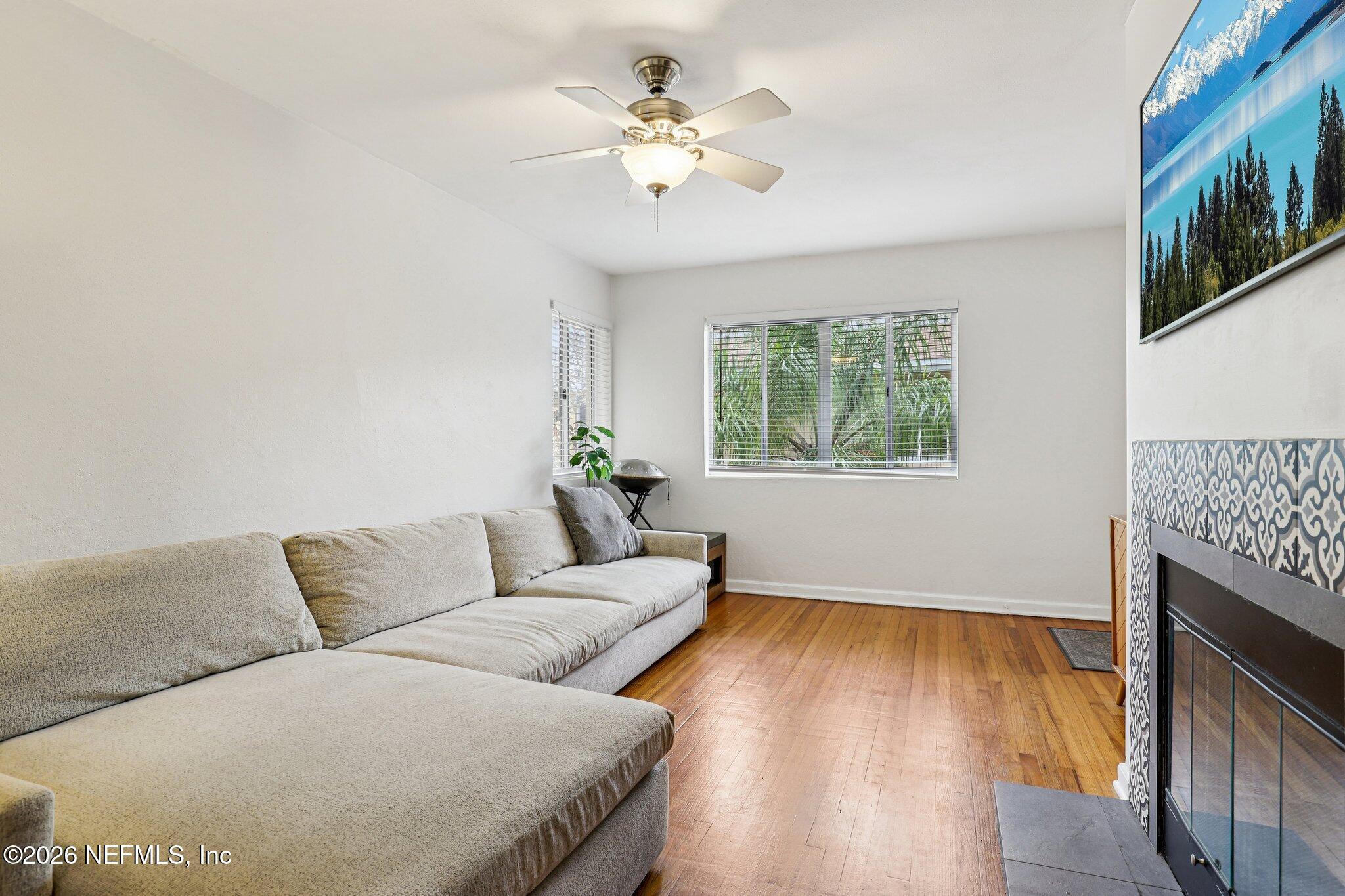 2159 Riverside Avenue, Unit 4 Jacksonville, FL 32204 - Photo 11 of 50 a living room with furniture and a fireplace