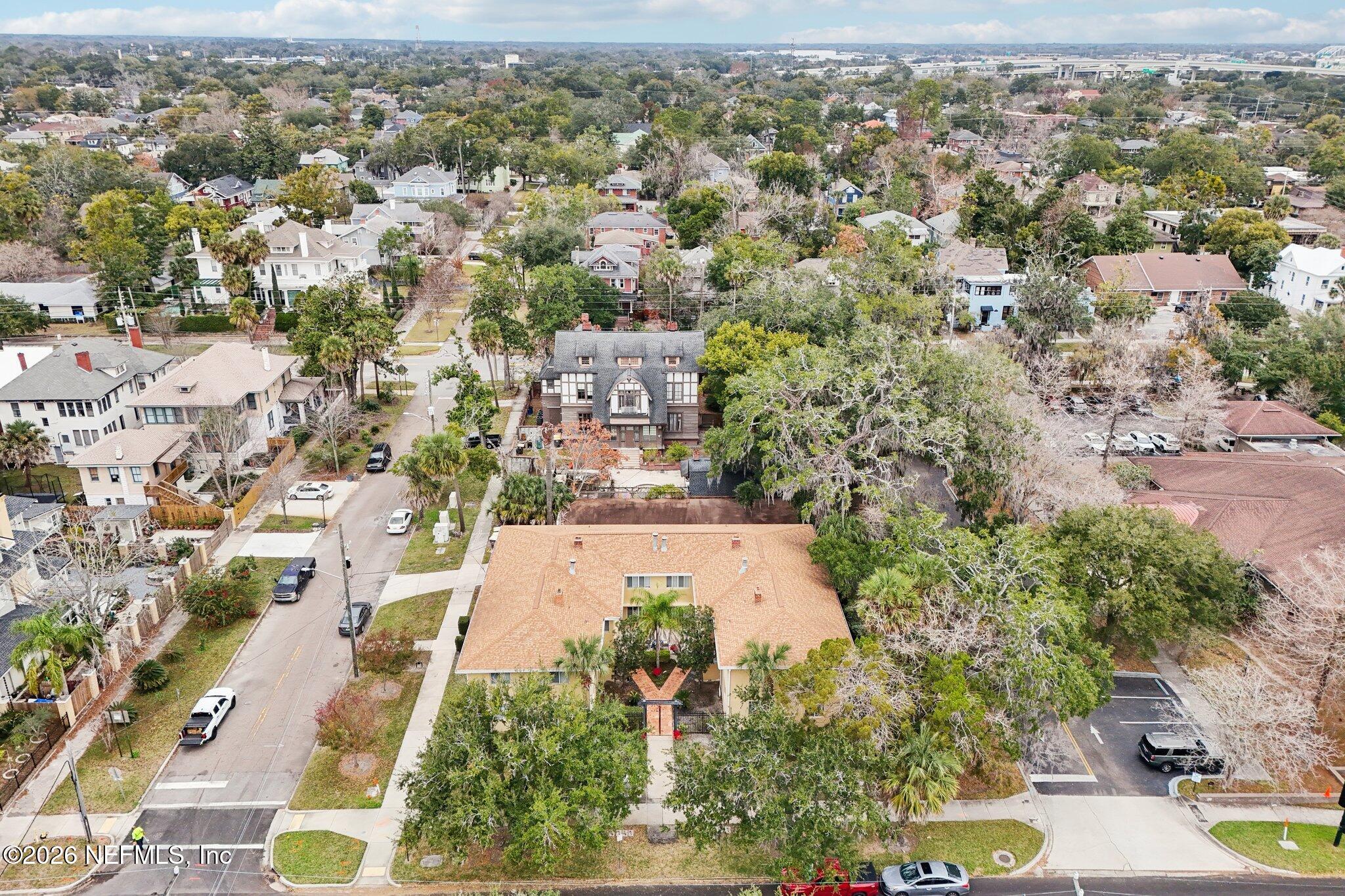 2159 Riverside Avenue, Unit 4 Jacksonville, FL 32204 - Photo 33 of 50 an aerial view of residential houses with outdoor space