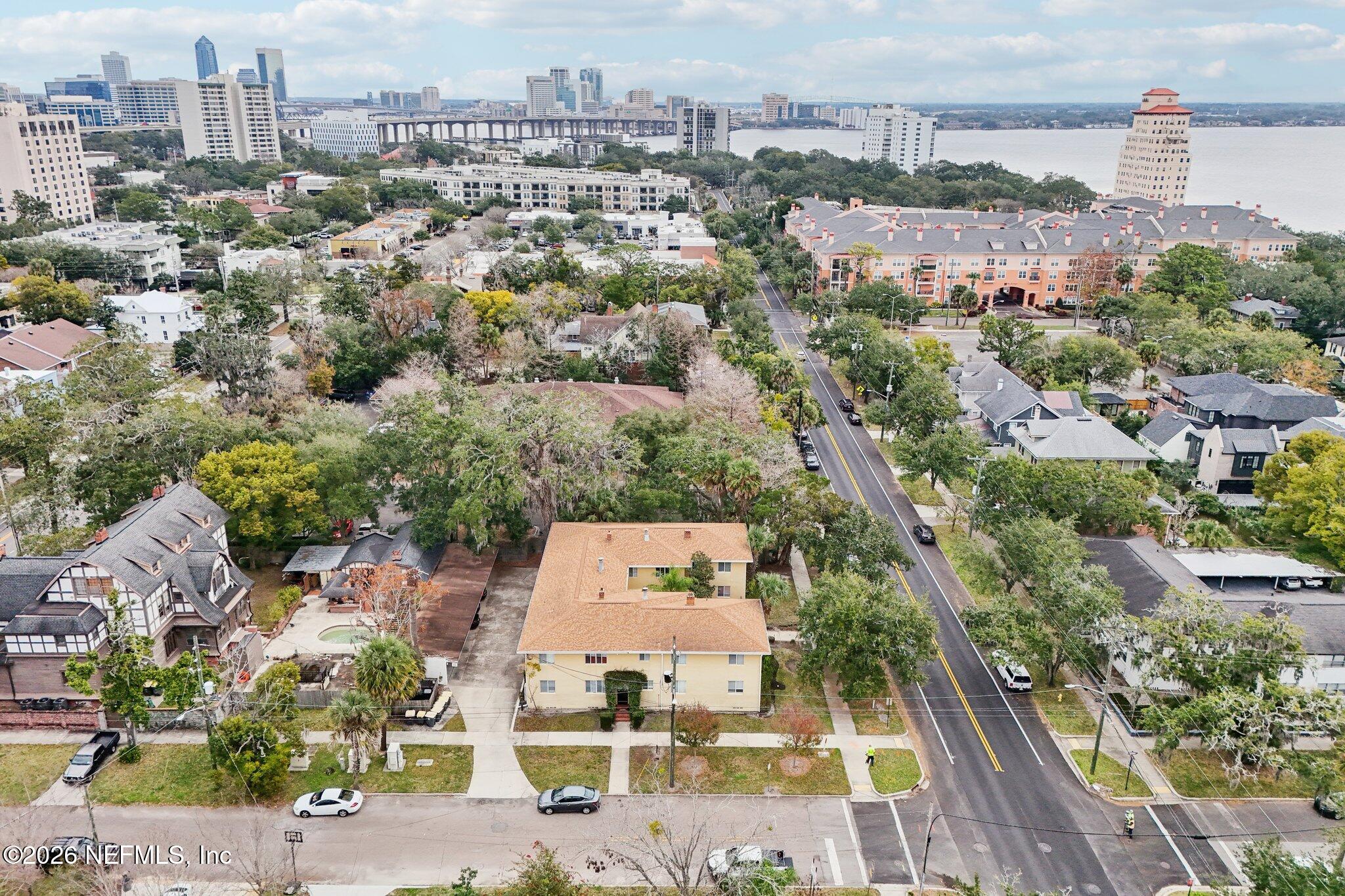2159 Riverside Avenue, Unit 4 Jacksonville, FL 32204 - Photo 35 of 50 an aerial view of residential houses with outdoor space