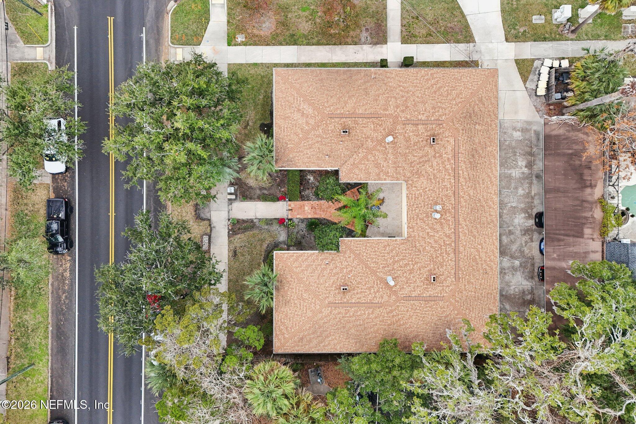 2159 Riverside Avenue, Unit 4 Jacksonville, FL 32204 - Photo 46 of 50 an aerial view of a house with a garden and plants