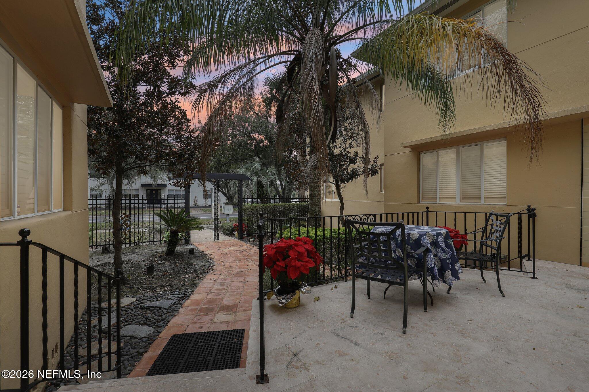 2159 Riverside Avenue, Unit 4 Jacksonville, FL 32204 - Photo 48 of 50 a view of backyard with outdoor seating and plants