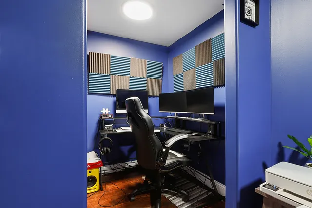 a room with furniture