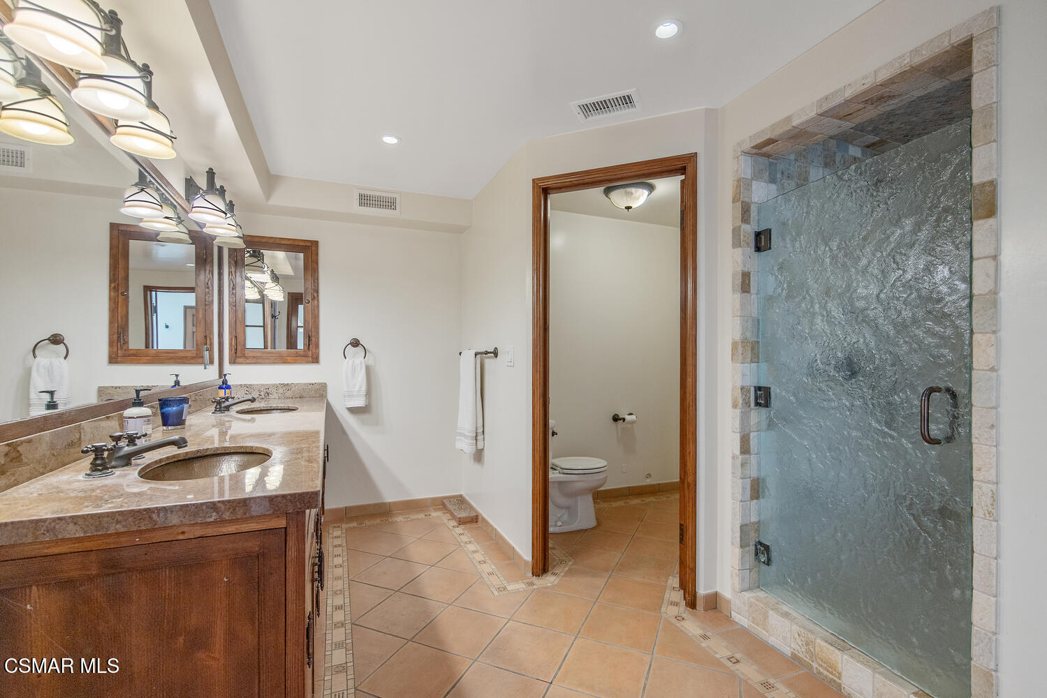 11316 Barranca Road Camarillo, CA 93012 - Photo 25 of 44 a bathroom with a sink a toilet and shower