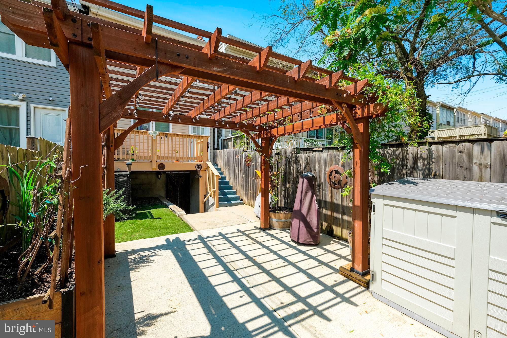 535 23rd Place Northeast Washington, DC 20002 - Photo 28 of 36 Pergola and storage for waste cans
