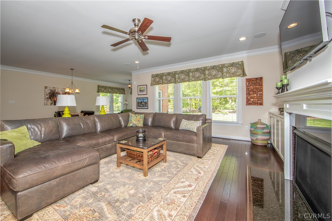 163 Button Bush Road Richmond, VA 23238 - Photo 27 of 46 a living room with furniture and a fireplace