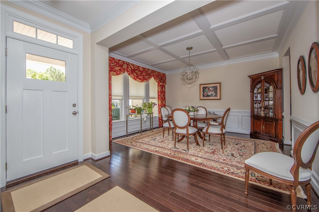 163 Button Bush Road Richmond, VA 23238 - Photo 4 of 46 a dining room with furniture a rug and wooden floor