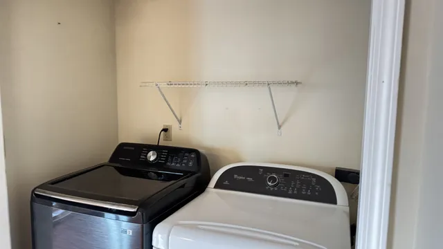 a kitchen with a stove and a cabinet