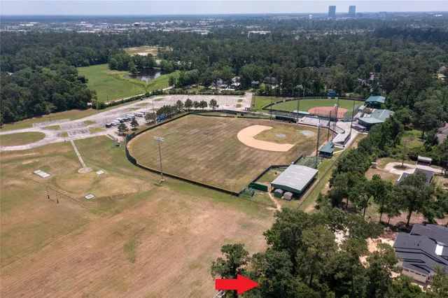 an aerial view of a house having outdoor space