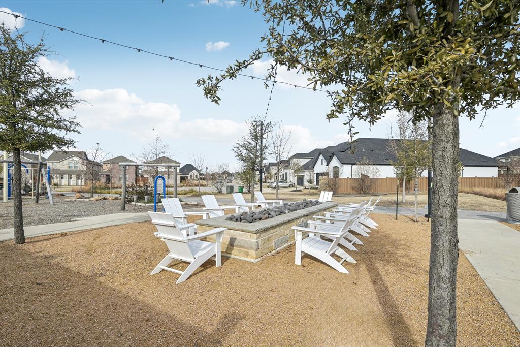 4430 Prairie Crossing, Unit 100 Prosper, TX 75078 - Photo 31 of 38 a view of a patio with swimming pool