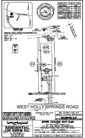 761 West Holly Springs Road Holly Springs, NC 27540 - Photo 6 of 61 Plot Plan for MLS - 761 W Holly Springs