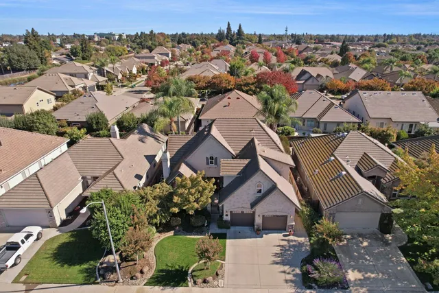 an aerial view of multiple house