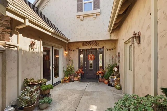 a view of a house with sitting space