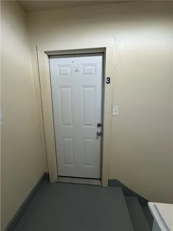 an empty room with closet