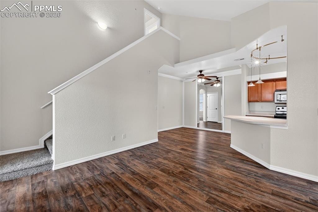 5378 Palomino Ranch Point, Unit 208 Colorado Springs, CO 80922 - Photo 16 of 38 a view of a livingroom with wooden floor