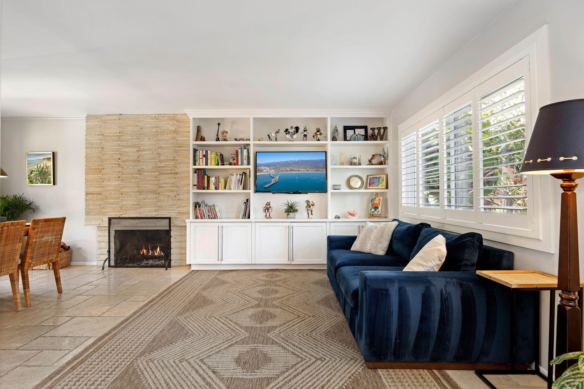 809 Willowglen Road Santa Barbara, CA 93105 - Photo 10 of 50 a living room with furniture fireplace and flat screen tv