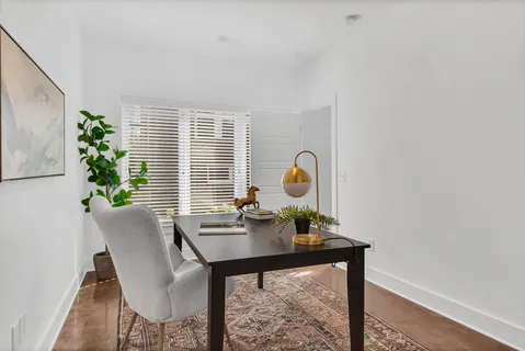 a view of a workspace with a window