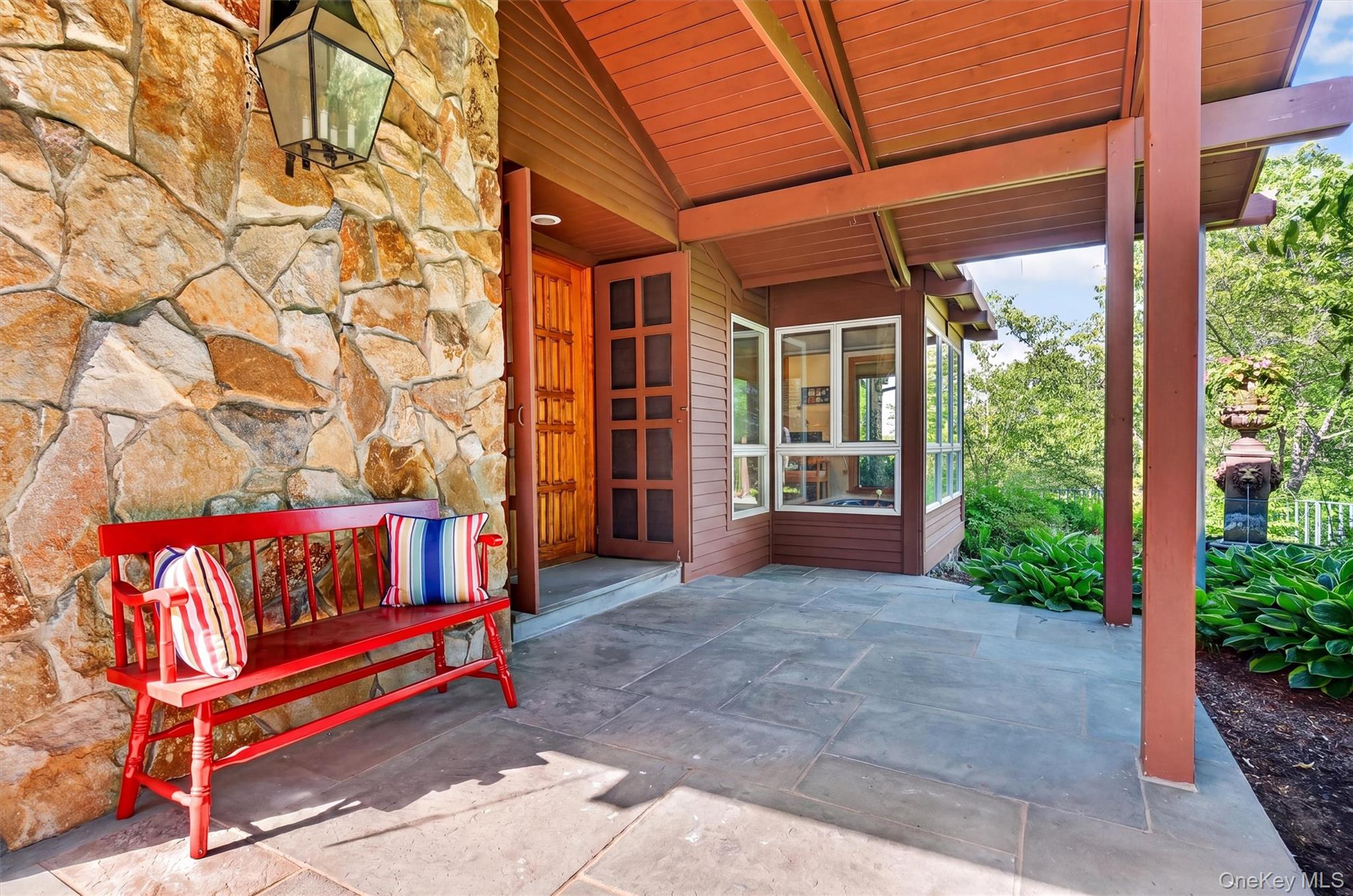 165 Hasbrouck Road Goshen, NY 10924 - Photo 15 of 50 Wood, slate and stone entrance contribute to the rustic vibe
