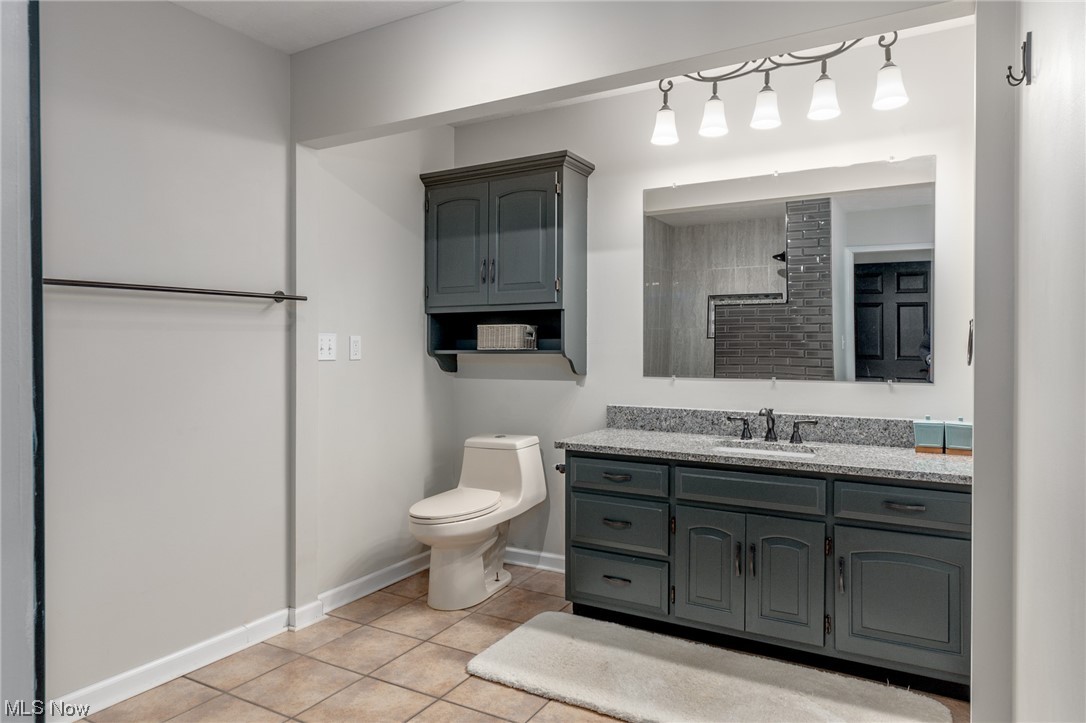 4529 Beat Road Litchfield, OH 44253 - Photo 14 of 42 Bathroom featuring toilet, tile floors, and vanity