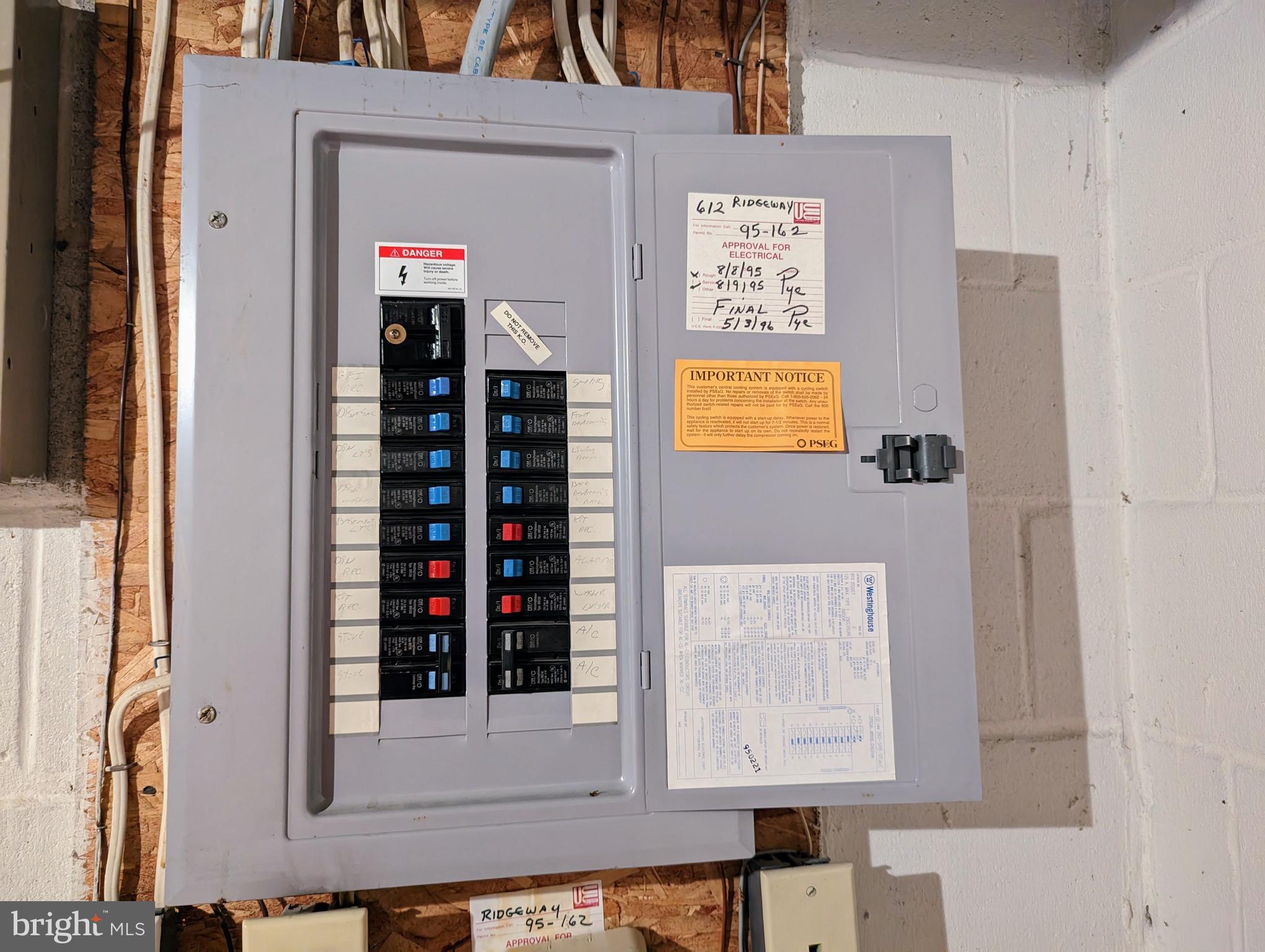 612 Ridgeway Street Gloucester City, NJ 08030 - Photo 25 of 28 100 amp electrical service.