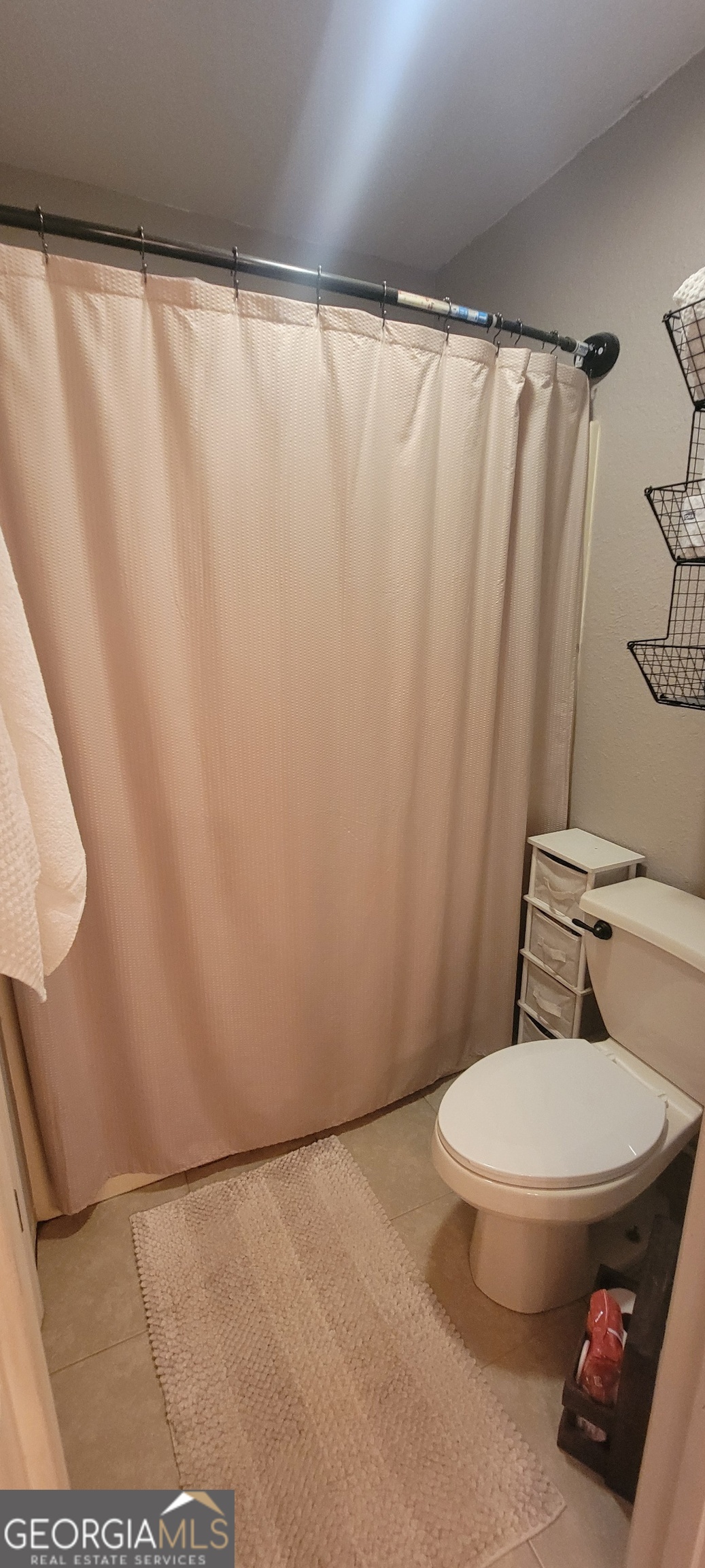 1605 Cody Road Mount Airy, GA 30563 - Photo 24 of 26 a bathroom with a toilet and a shower curtain