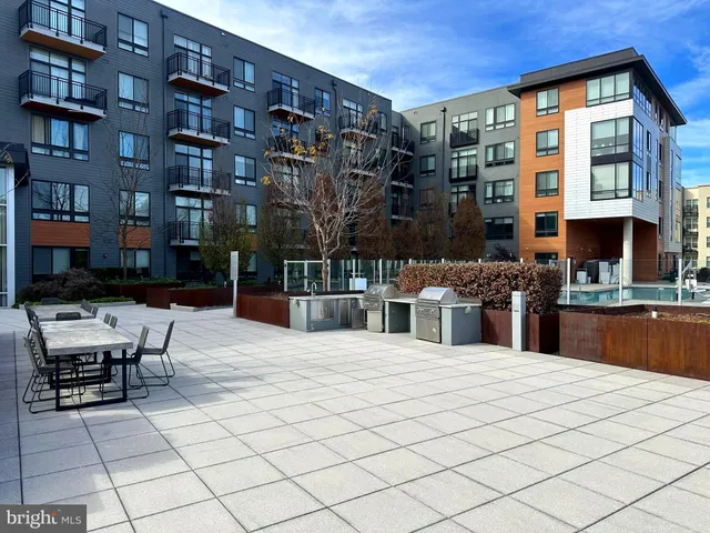 a view of a building with many windows