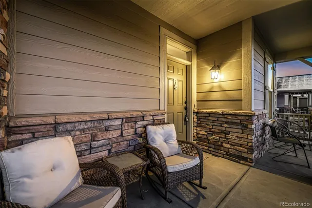 a view of outdoor seating space