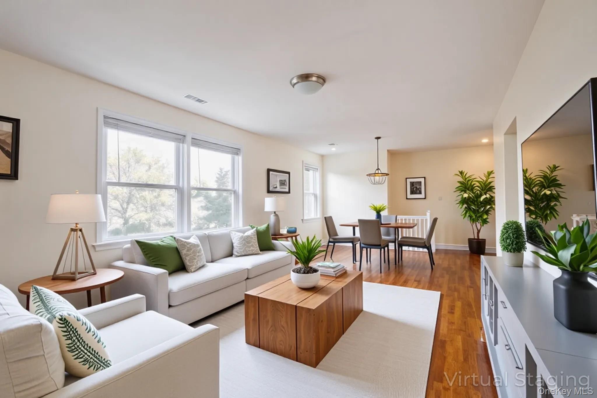 251-41 71st Road, Unit 54B Queens, NY 11426 - Photo 4 of 20 a living room with furniture and a large window