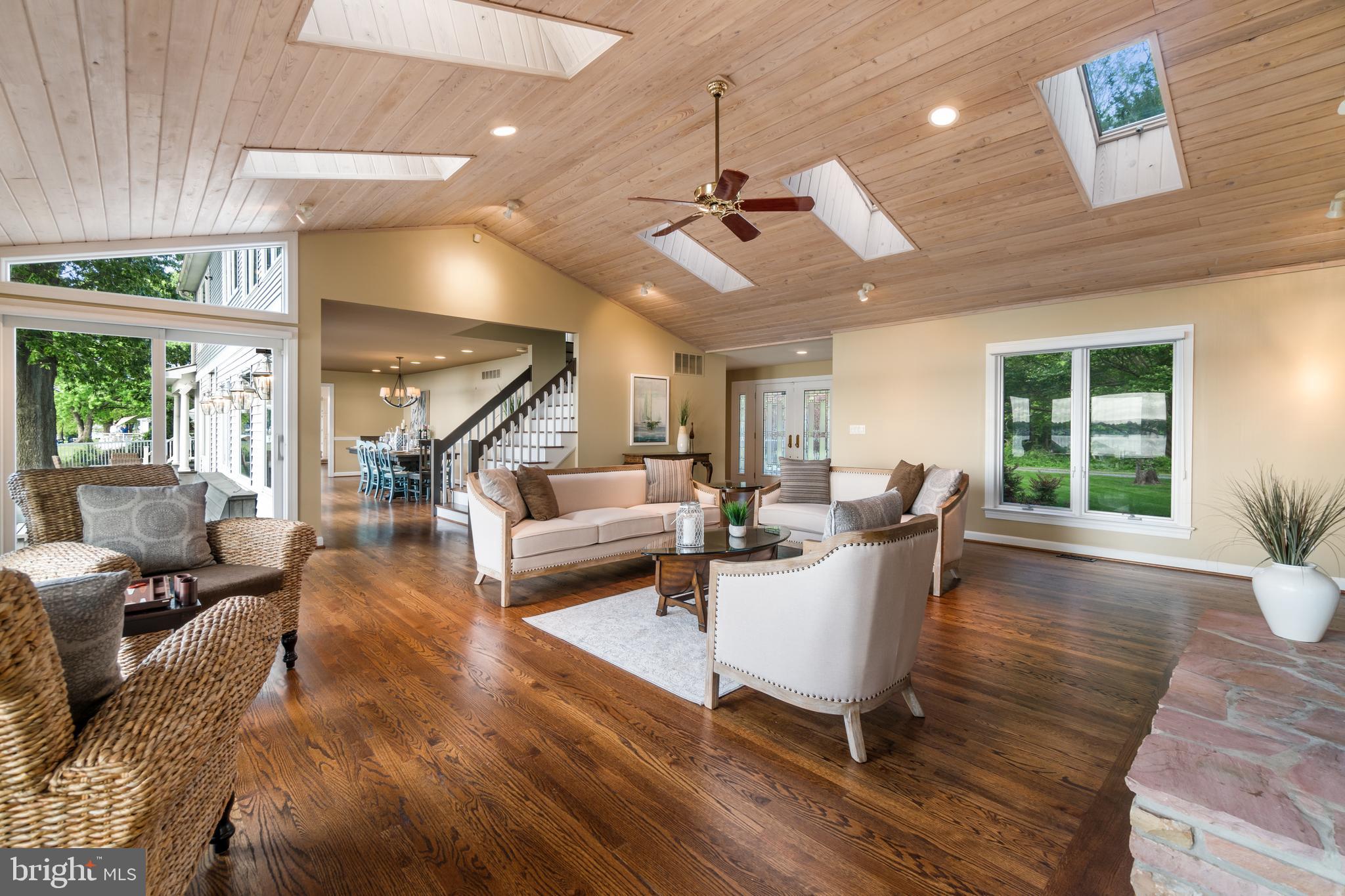1258 West River Road Shady Side, MD 20764 - Photo 9 of 103 A LIvingroom to behold, crafted ceilings!