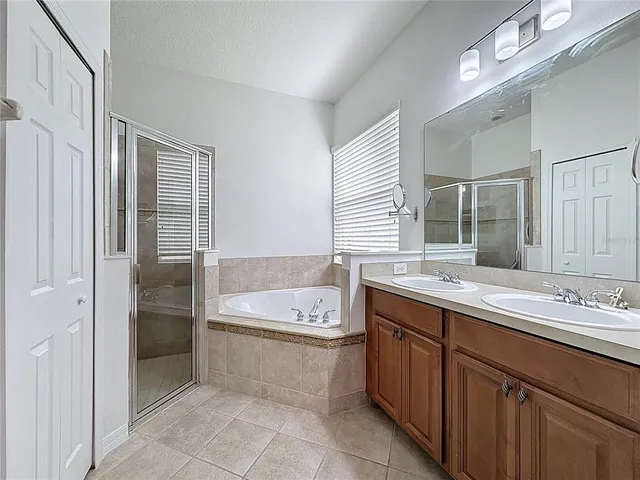 a view of an empty room with windows