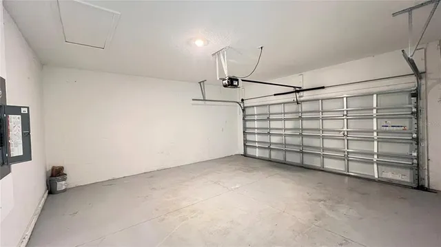 a view of a garage room