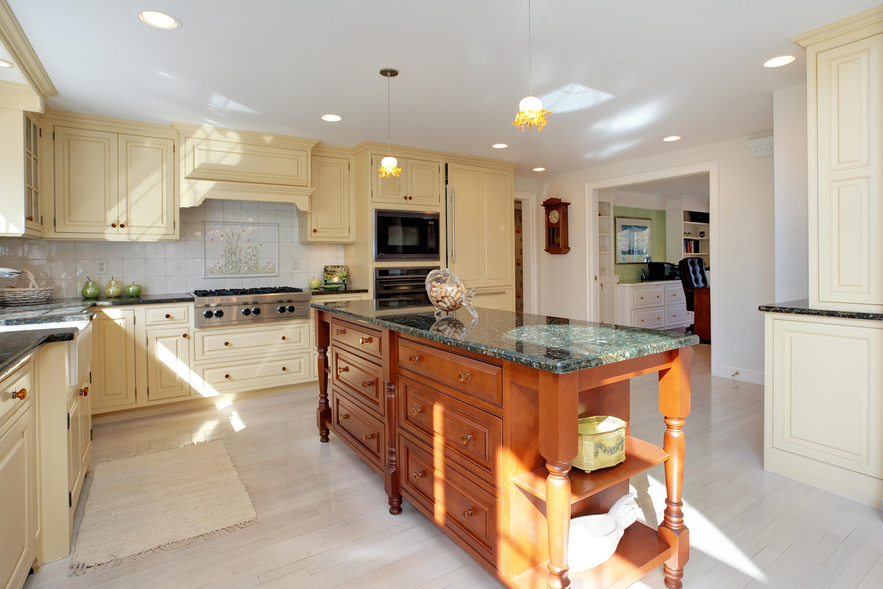 81 Farm Valley Road Osterville, MA 02655 - Photo 12 of 35 a kitchen with stainless steel appliances granite countertop a stove top oven a sink dishwasher and a refrigerator with the cabinets