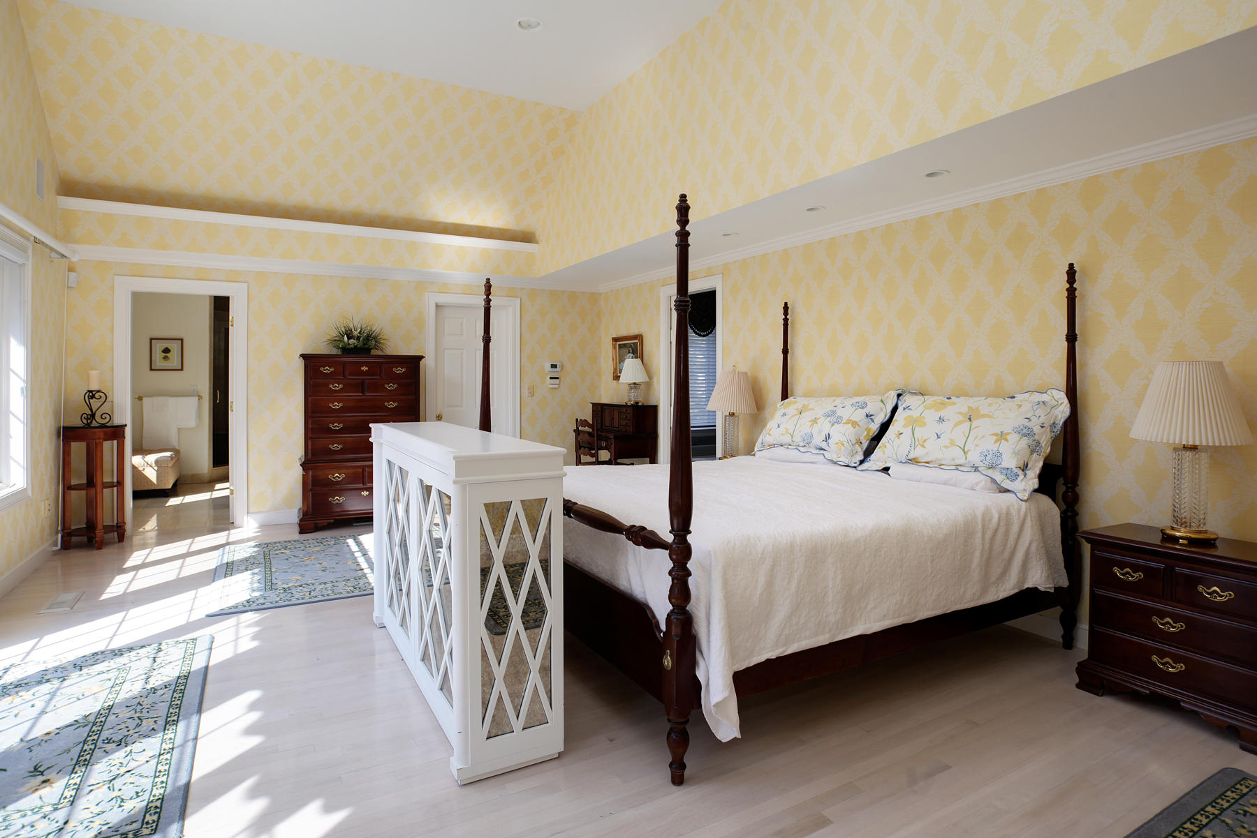81 Farm Valley Road Osterville, MA 02655 - Photo 15 of 35 a bedroom with a bed and a mirror