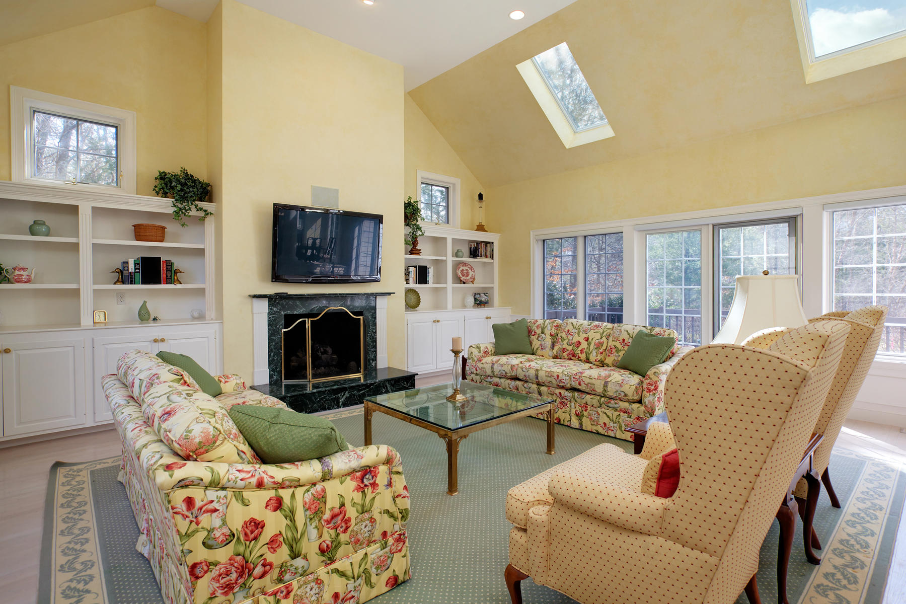 81 Farm Valley Road Osterville, MA 02655 - Photo 6 of 35 a living room with furniture fireplace and a flat screen tv