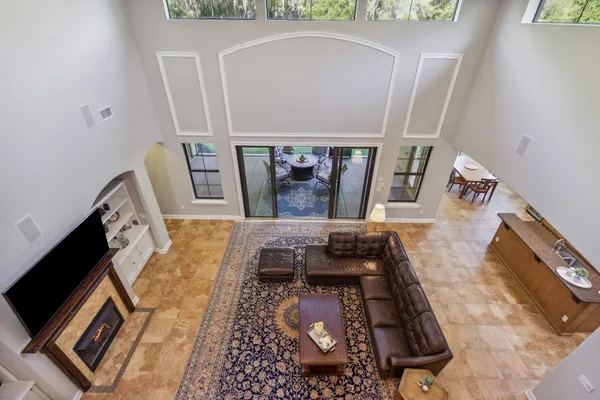 a bed room with a bed and a window