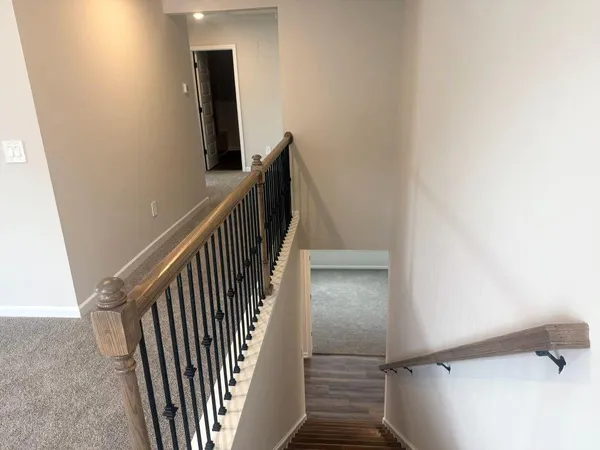 a view of a hallway with entryway