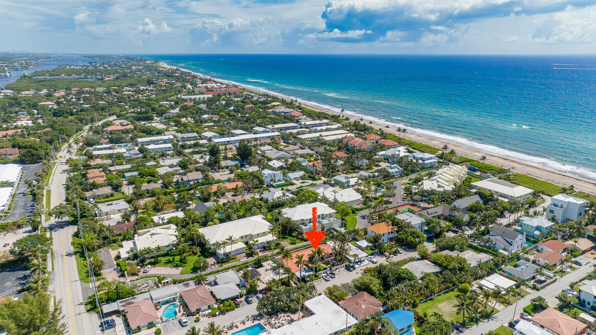 11 Tropical Drive, Unit 2 Ocean Ridge, FL 33435 - Photo 4 of 12 an aerial view of residential houses with outdoor space