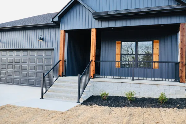 a front view of a house