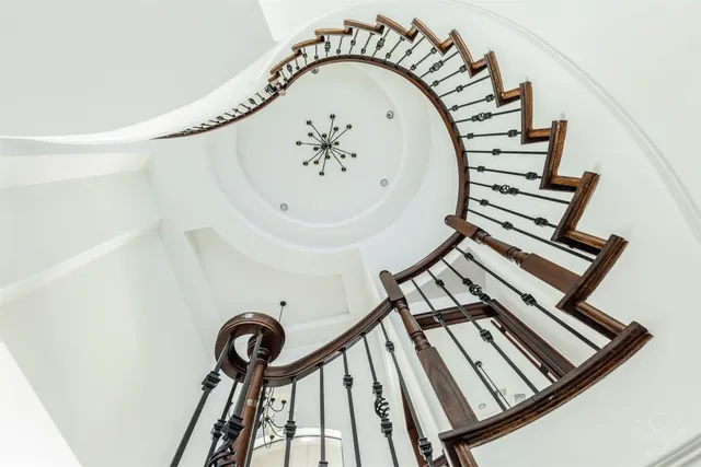 a view of a staircase