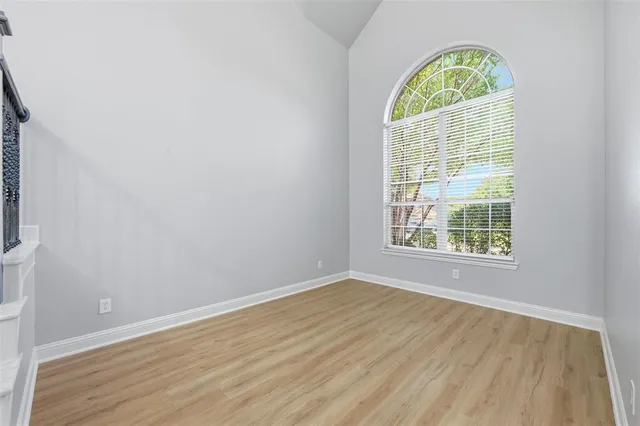 an empty room with a window