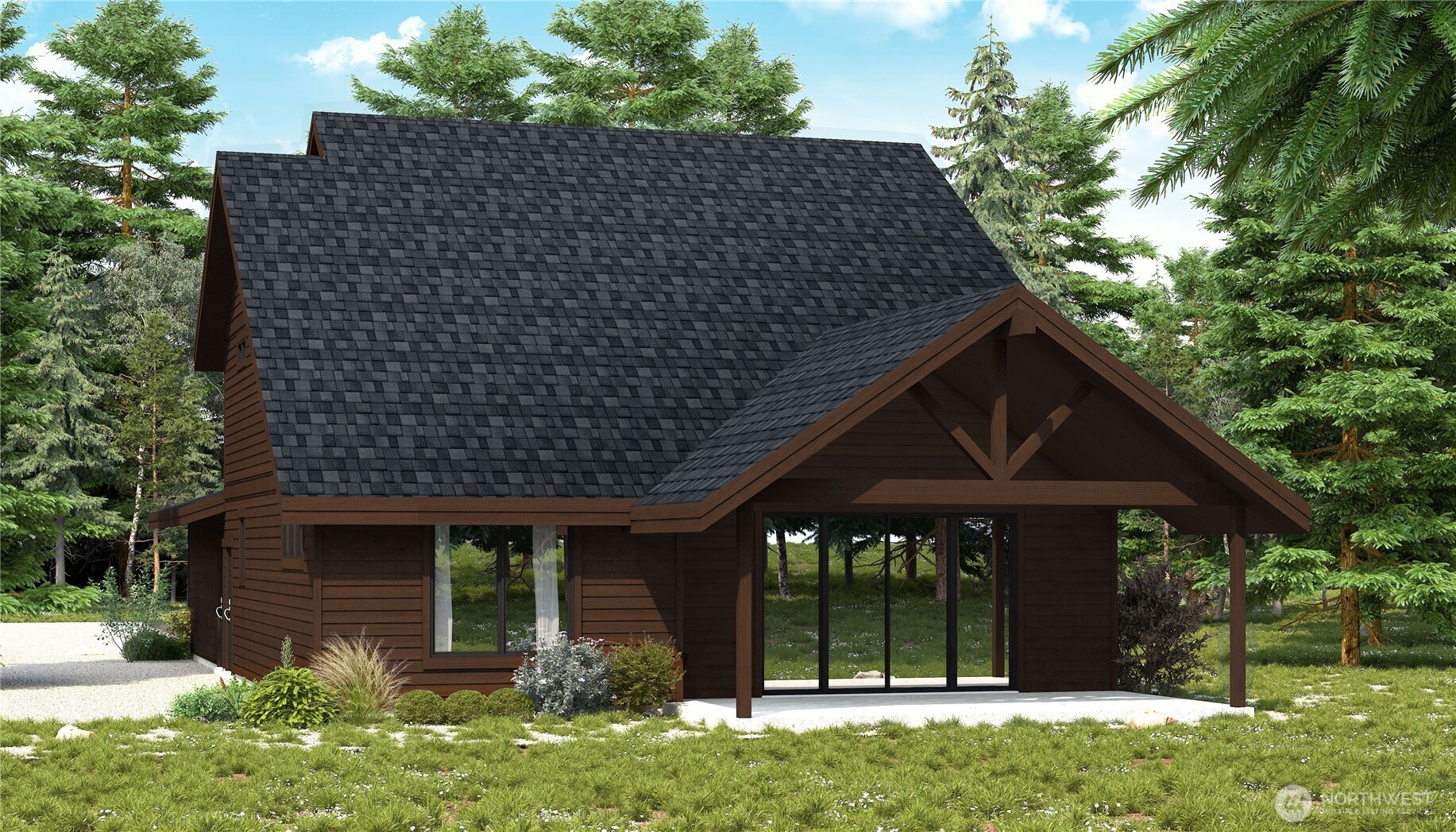 141 Plateau Loop Cle Elum, WA 98922 - Photo 2 of 13 a front view of a house with a garden