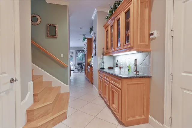 a view of a room with a porch and furniture