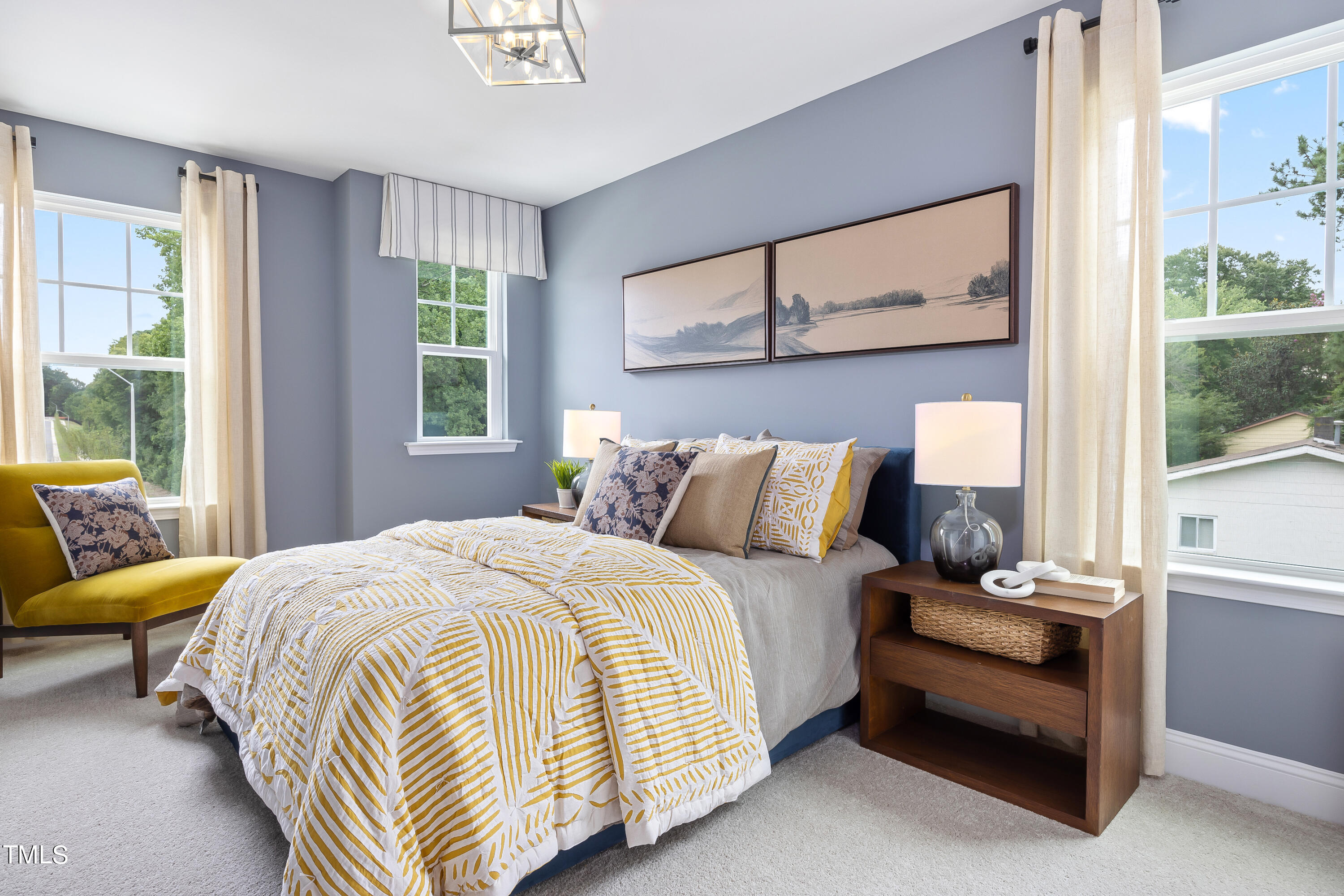 4973 Caddis Bend Raleigh, NC 27604 - Photo 28 of 29 a bedroom with a bed and a window