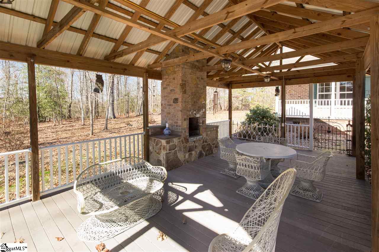 175 Waters Road Taylors, SC 29687 - Photo 35 of 36 Covered Outdoor Living space with Fireplace