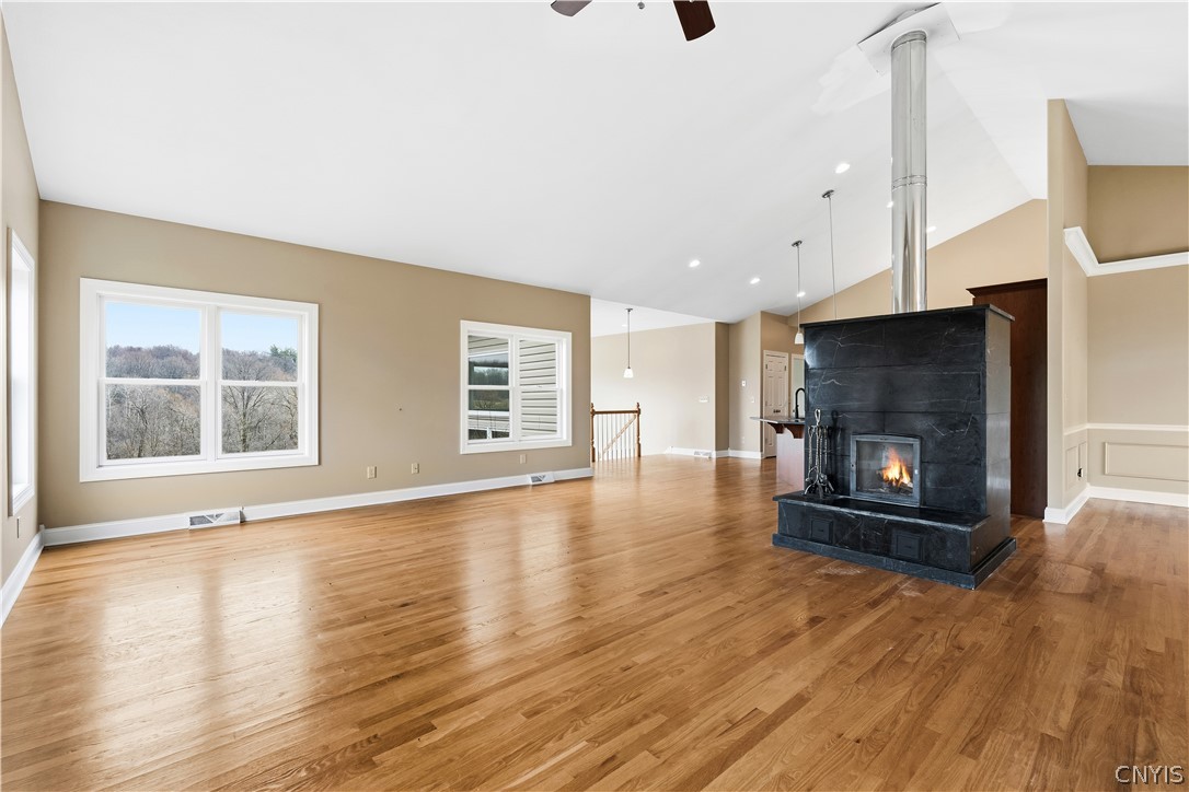 4448 Bussey Road Onondaga, NY 13215 - Photo 5 of 21 Greatroom with wood burning fireplace