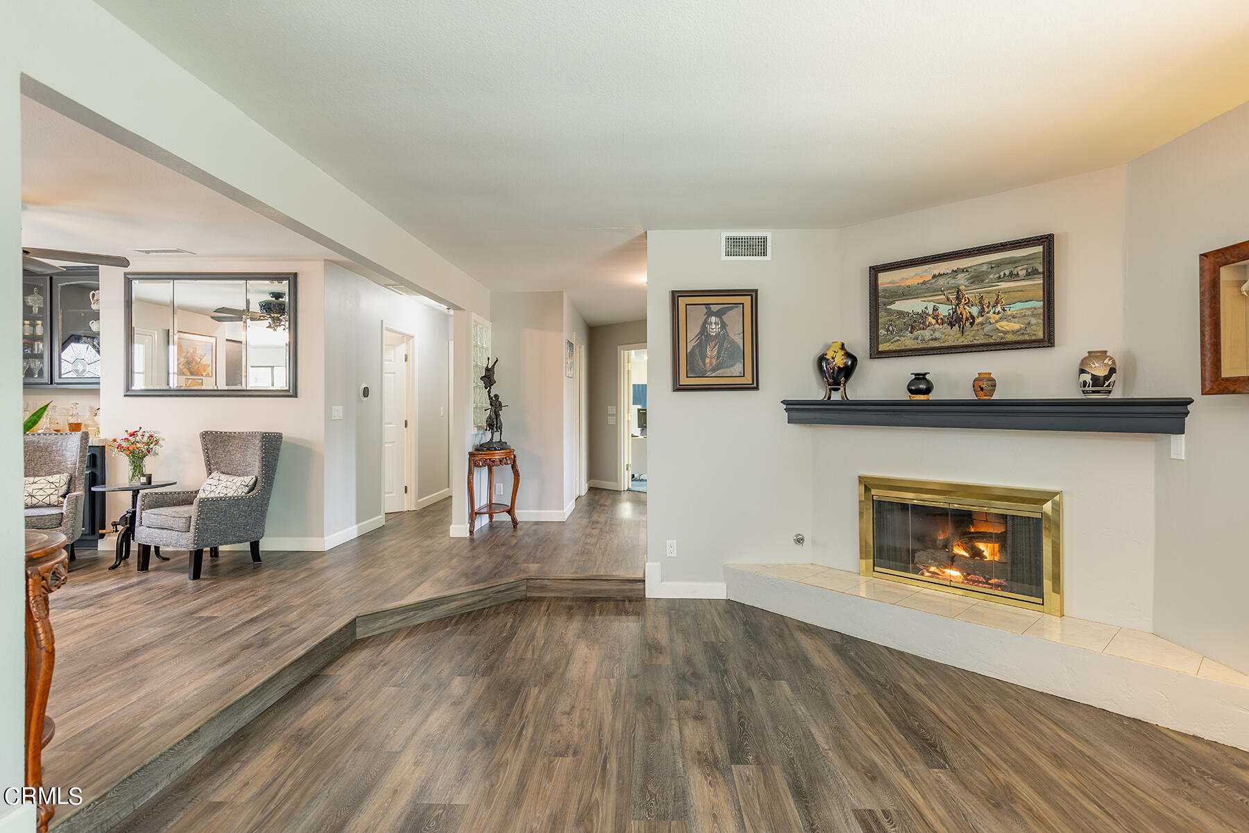 1131 Rancho Drive Ojai, CA 93023 - Photo 6 of 16 a living room with furniture and a fireplace